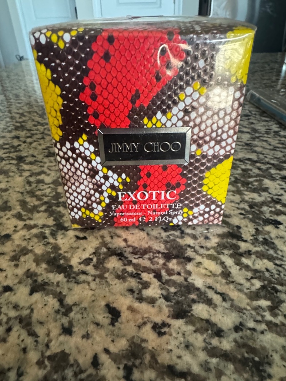 Jimmy Choo Exotic Snakeprint Box in Red, Yellow, Brown 60ml